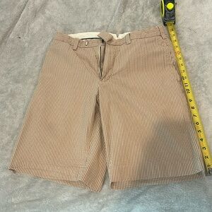 Polo Ralph Lauren Men’s Cotton Flat Front Shorts - Khaki Seersucker - Size 32